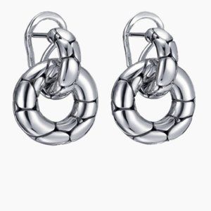 John Hardy Kali Silver Door Knocker Earrings